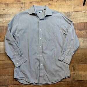 Men's Tommy Hilfiger Gray & White Houndstooth Button Down Shirt size L